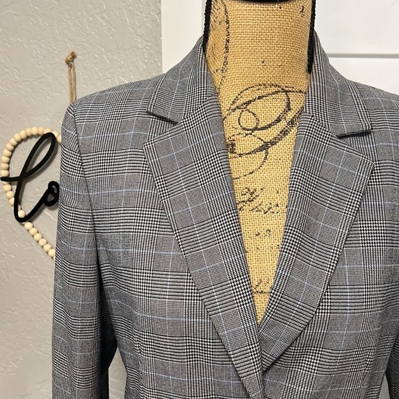 MICHAEL Michael Kors Gray Plaid Blazer - Picture 5 of 12